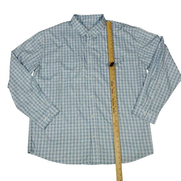 Huk Performance Plaid Fishing Button Shirt Long Sleeve Green Fish Graphic XL - Picture 3 of 7